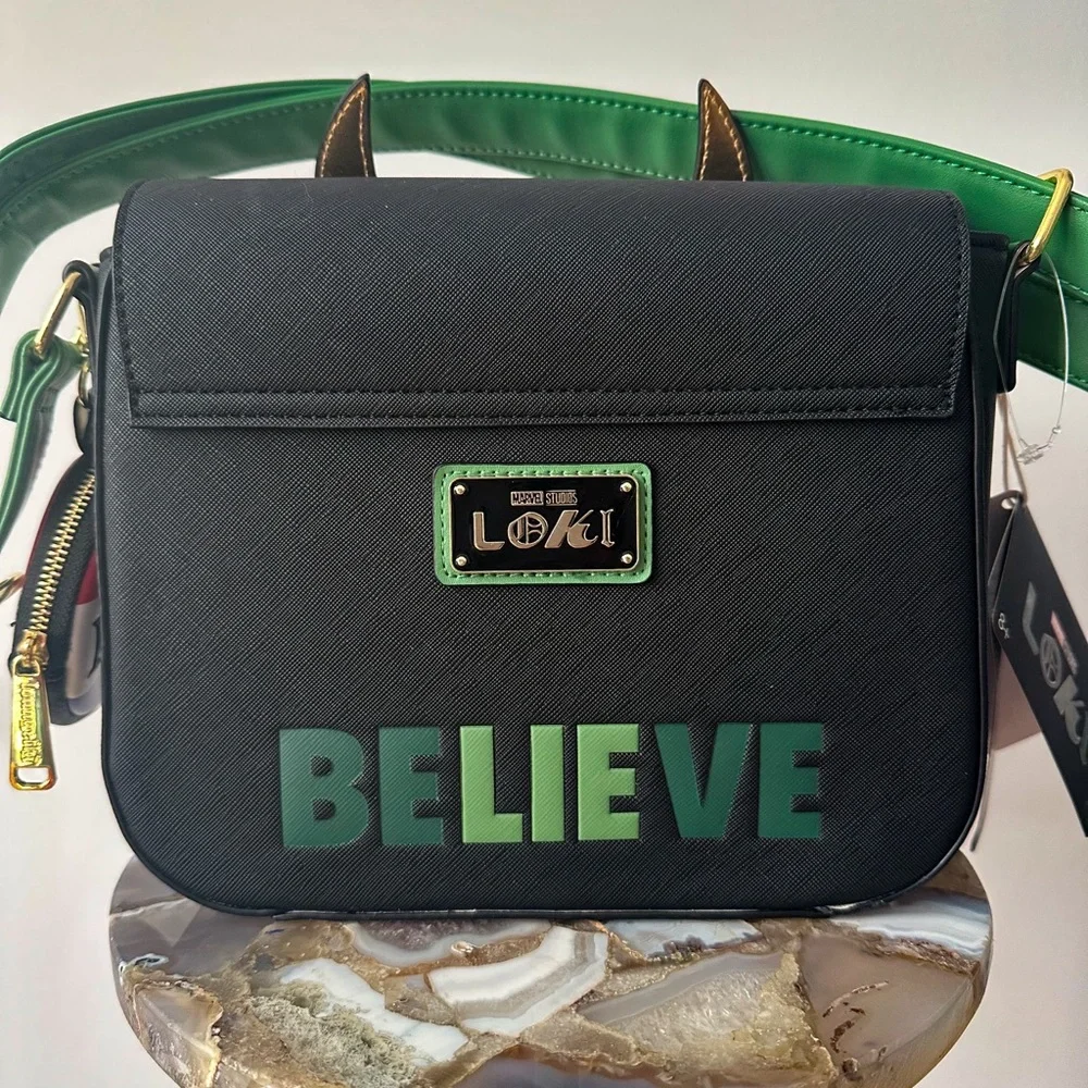 NWT Loungefly Loki for President Cosplay Crossbody Bag Purse Marvel Disney MCU - Picture 4 of 5